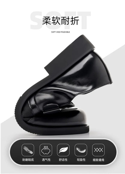 Leisure Walk Male Loafers Outdoor Anti-slip Men's Driving Shoes Handmade Business Footwear Elegantes Slip on Flats Oxford Shoes