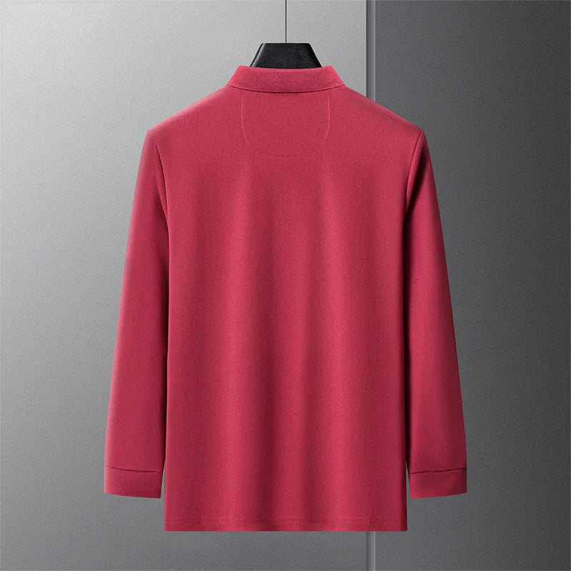 Popular Men's Spring and Autumn Horse Logo Trendy Brand Temperament Fashionable Outdoor Sports Top Long Sleeved Polo Shirt