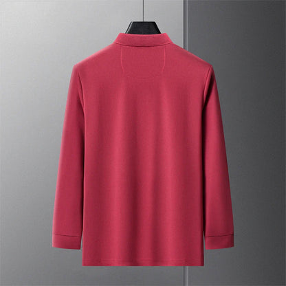 Popular Men's Spring and Autumn Horse Logo Trendy Brand Temperament Fashionable Outdoor Sports Top Long Sleeved Polo Shirt