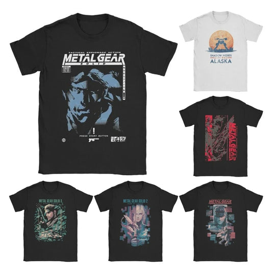Men Women MGS1 Solid Snake Game T Shirt Metal Gear Cotton Tops Funny Short Sleeve O Neck Tees Classic T-Shirts