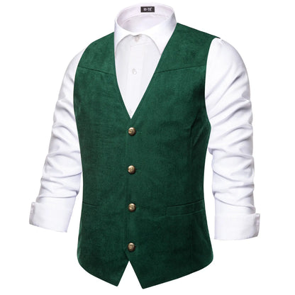 Luxury Men Vest Suede Fabric Solid Waistcoat Casual Fit High Quality Wedding Business Beige Brown Black Red Green Silvery