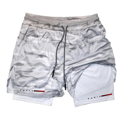 Men Running Shorts 2 in 1 Double-deck Sport Shorts Sportswear Gym Fitness Short Pants Training Jogging Bottom Men's Clothing