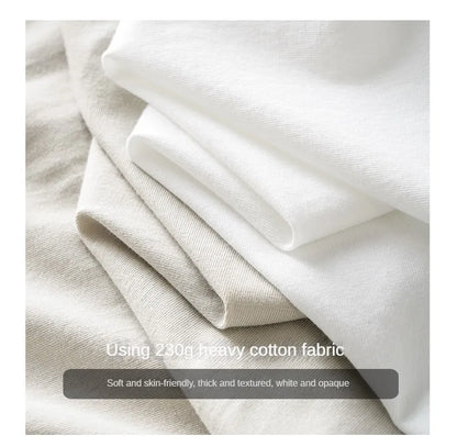 8.1Oz 230gsm Men's Pure Cotton T Shirts 2025 Summer New Oversizes Solid Color T-Shirts for Men and Women Customizable
