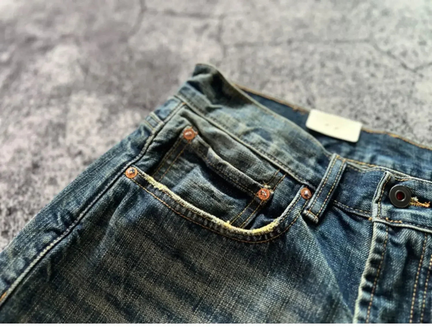 Heavyweight Heavy Washed Denim Jeans for Men Autumn Winter Vintage Selvedge Soft Loose Straight Pants 100% Cotton Y2k Youth Male