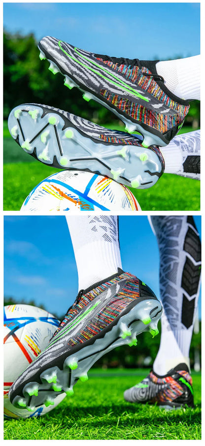 Men Training Football Boots Non-Slip Soccer Shoes Outdoor Cleats Futsal Breathable Sneakers Unisex Comfortable FG/TF Ultralight