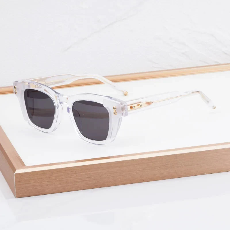 AKS-104 Custom-made Acetate Sunglasses Square Men Women UV400 High Quality Classical Designer Prescription Eyeglasses with Case