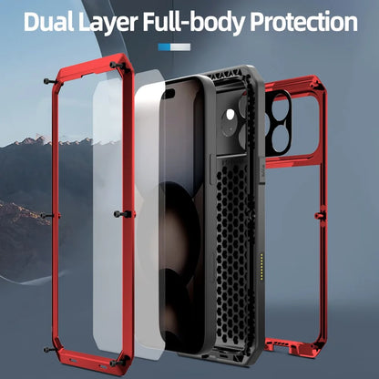 Aluminum Metal Case For iPhone 17 ProMax 16 15 14 13 12 Pro Max Plus with Magsafe Magnetic Charging Lens Glass Protector
