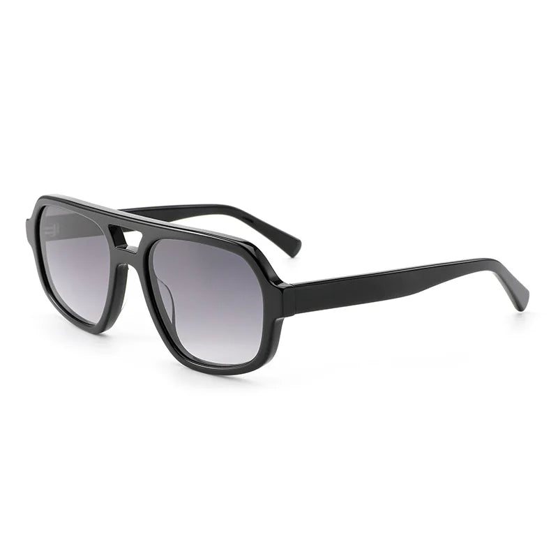Fashion Double Beam Acetate Polarized Women Sunglasses Man High Quality UV400 Sun Glasses Outdoor Driving Fishing Pilot Eyewear