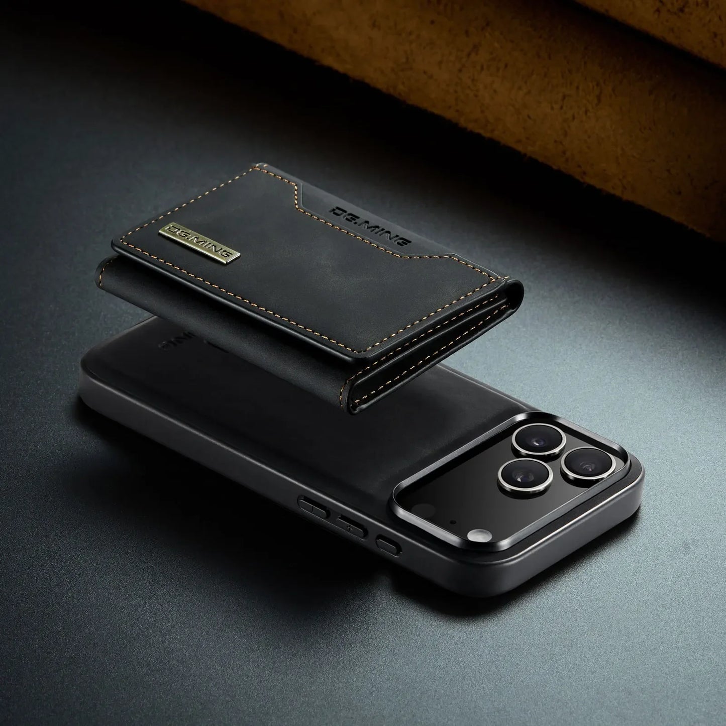 Luxury Leather Phone Case for IPhone 17 Pro Max Air16E 16 14 15 Plus 13 12 11 Pro Max Magnetic Detachable Card Stand Wallet