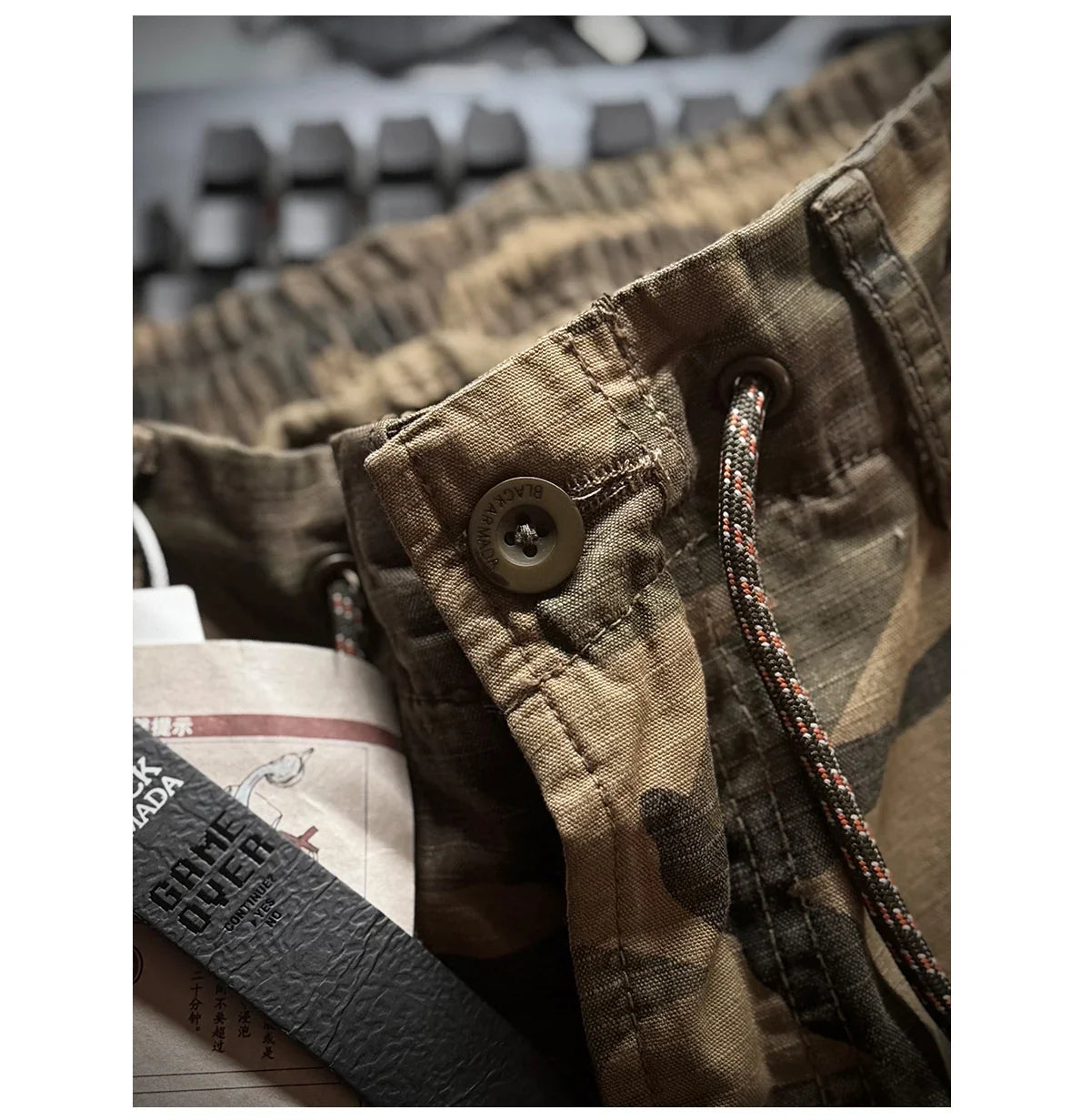 Mens American Camo Tactical Cargo Pants Outdoor Hiking High Quality Relaxed Fit Straight Leg 100% Cotton Casual Trendy Trousers