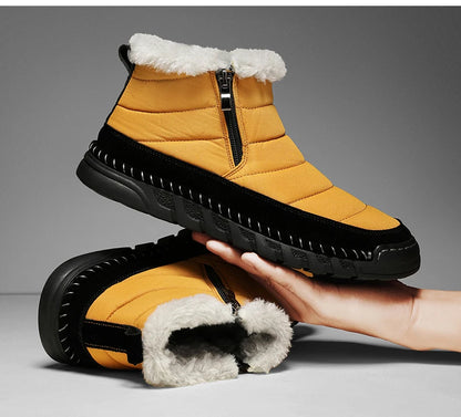 New Fashion Men's Boots Winter Plush Men Snow Boots Warm Fur Ankle Boots Outdoor Non-slip Sneakers Winter Casual  Boots Size 46