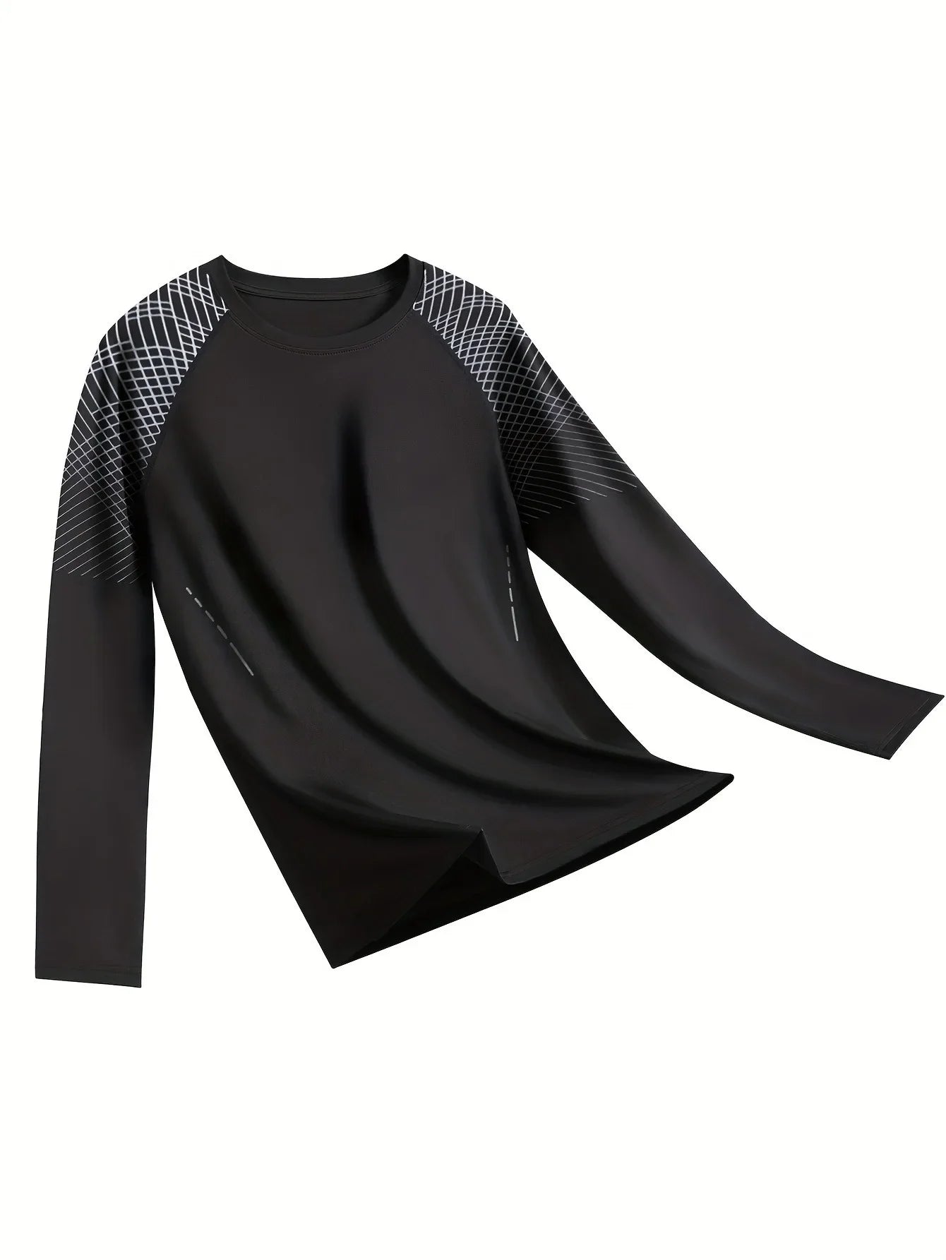 Men's fashionable outdoor fitness long sleeved T-shirt, sun protection clothing, fitness casual compression shirt