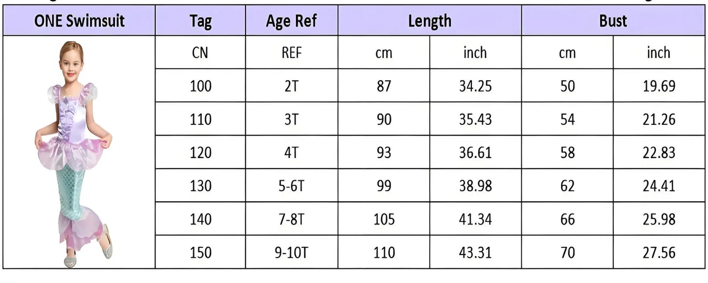 Popular Movie Children Fish Princess Dress With Purple Sequins Decoration And Fish Scales Skirt Holiday Role-Playing Dress