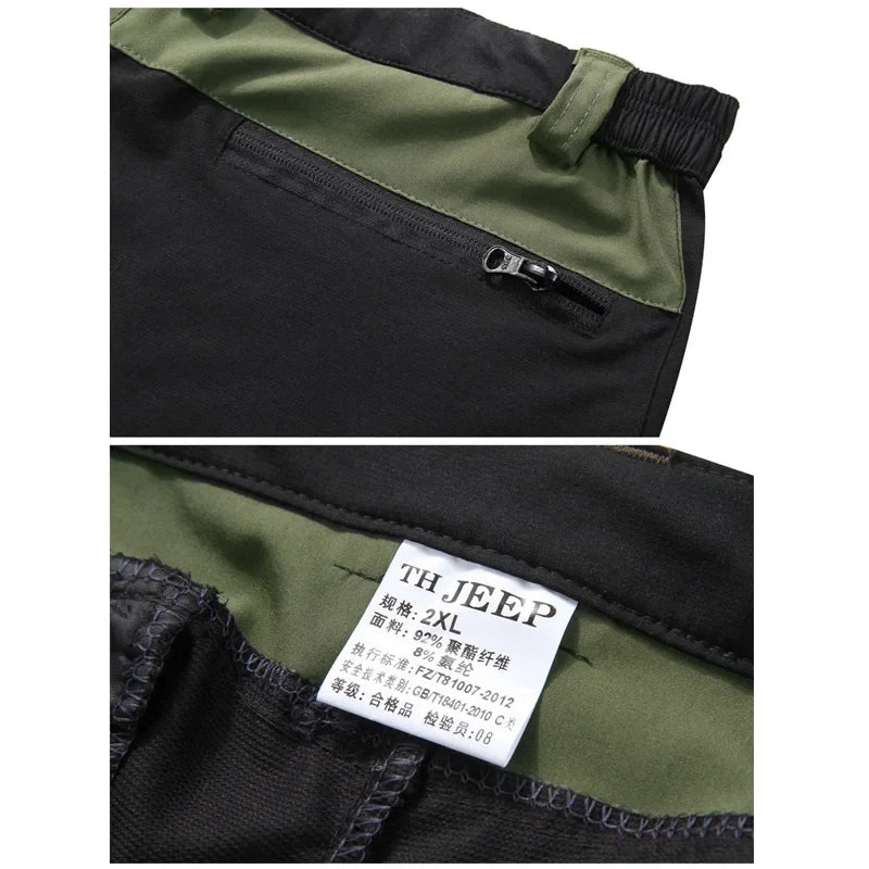 Men's Hiking Pants Outdoor Fishing Water Resistant Lightweight Quick-Dry Athletic Apparel, namely, Pants with Zipper Pocket