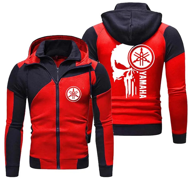 logo motorcycle racing team 2026 new men's double-layer zipper hooded outdoor extreme sports enthusiast hooded sweatshirt