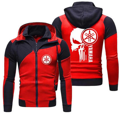 logo motorcycle racing team 2026 new men's double-layer zipper hooded outdoor extreme sports enthusiast hooded sweatshirt