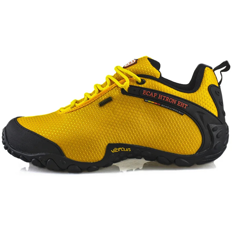 Mens Outdoor Mountain Climbing Shoes Mesh Non-Slip Breathable Trekking Hiking Shoes Waterproof Camping Soft Sneakers 39-46