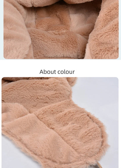 Russian Hat Soft Fur Lined Trapper Earflap Cap Windproof Autumn Winter Hats for Men Women Snow Ski Russian Cap Bomber Hat