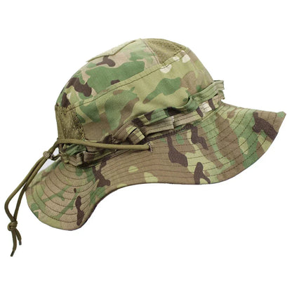 New Tactical Camouflage Boonie Cap Wide Brim Hat Men Outdoor Sports Fishing Hiking Hunting Sunshade Hat Foldable Soft Hat