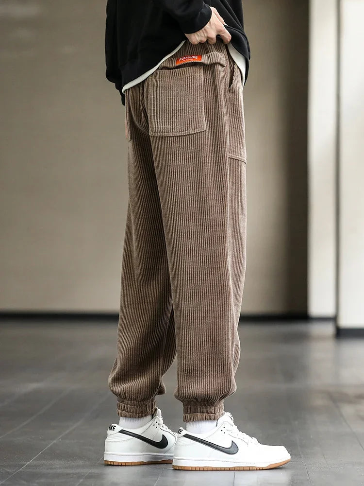 Pants Men Loose Fit Baggy Sweatpants Casual Fashion Streetwear Trend Autumn Winter Harem Joggers Trouser Male Plus SIze