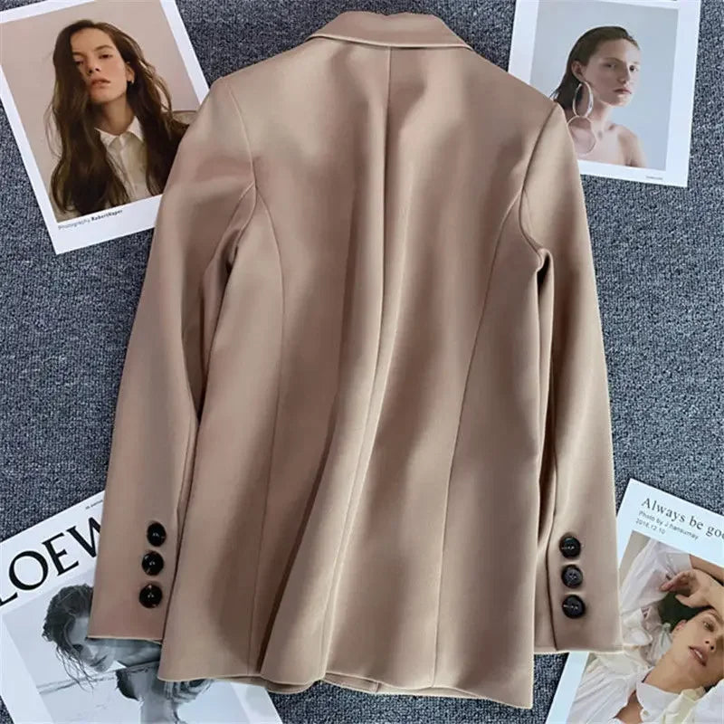 Coats for Women Solid Loose Blazer Woman Spring Autumn Jacket Korean Luxury Clothing In Promotion Outdoor Modern Bags Outerwears