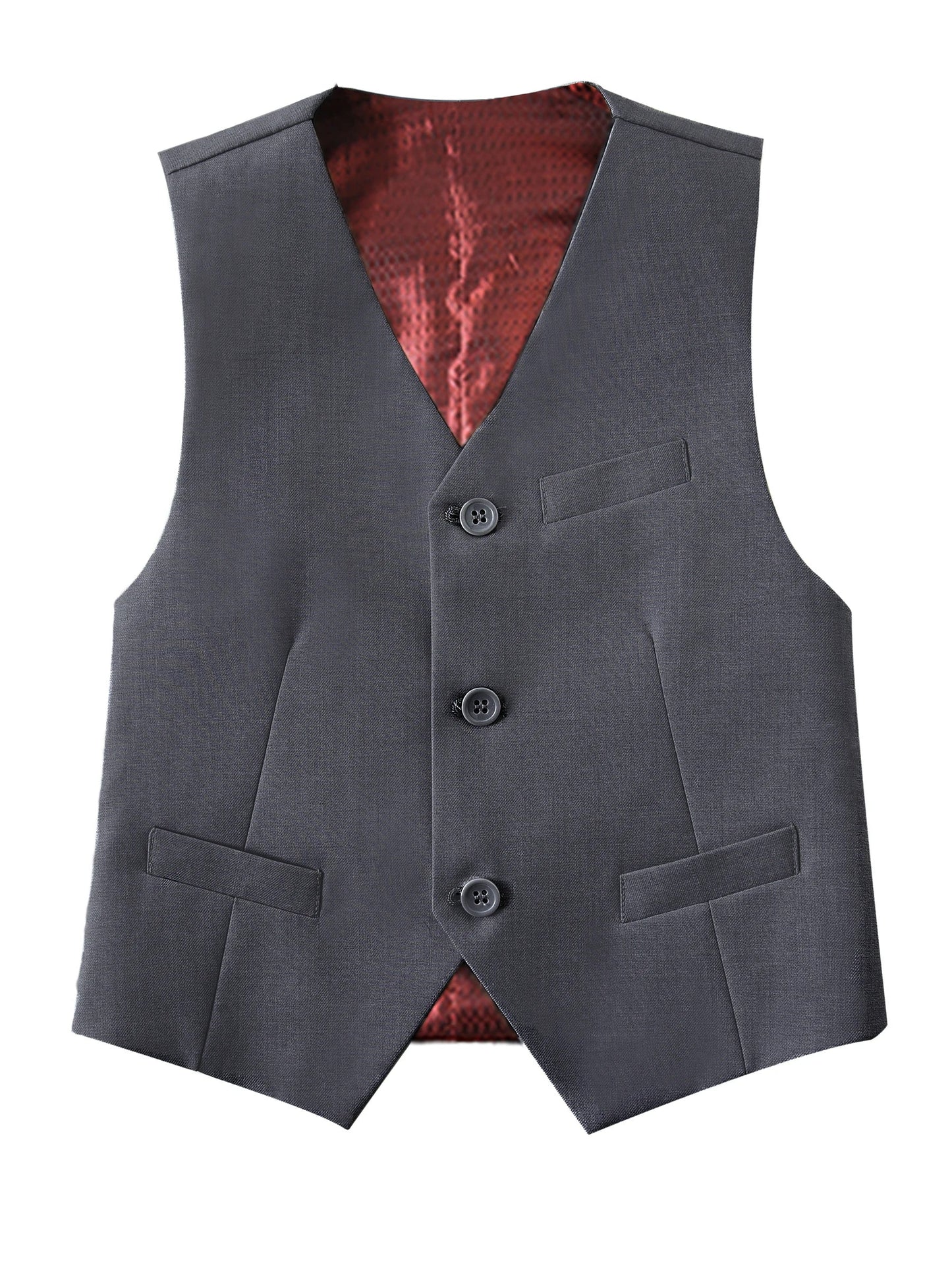 Boys Suit Vest Casual College Party Wedding Kids Vest Size 4-16Y