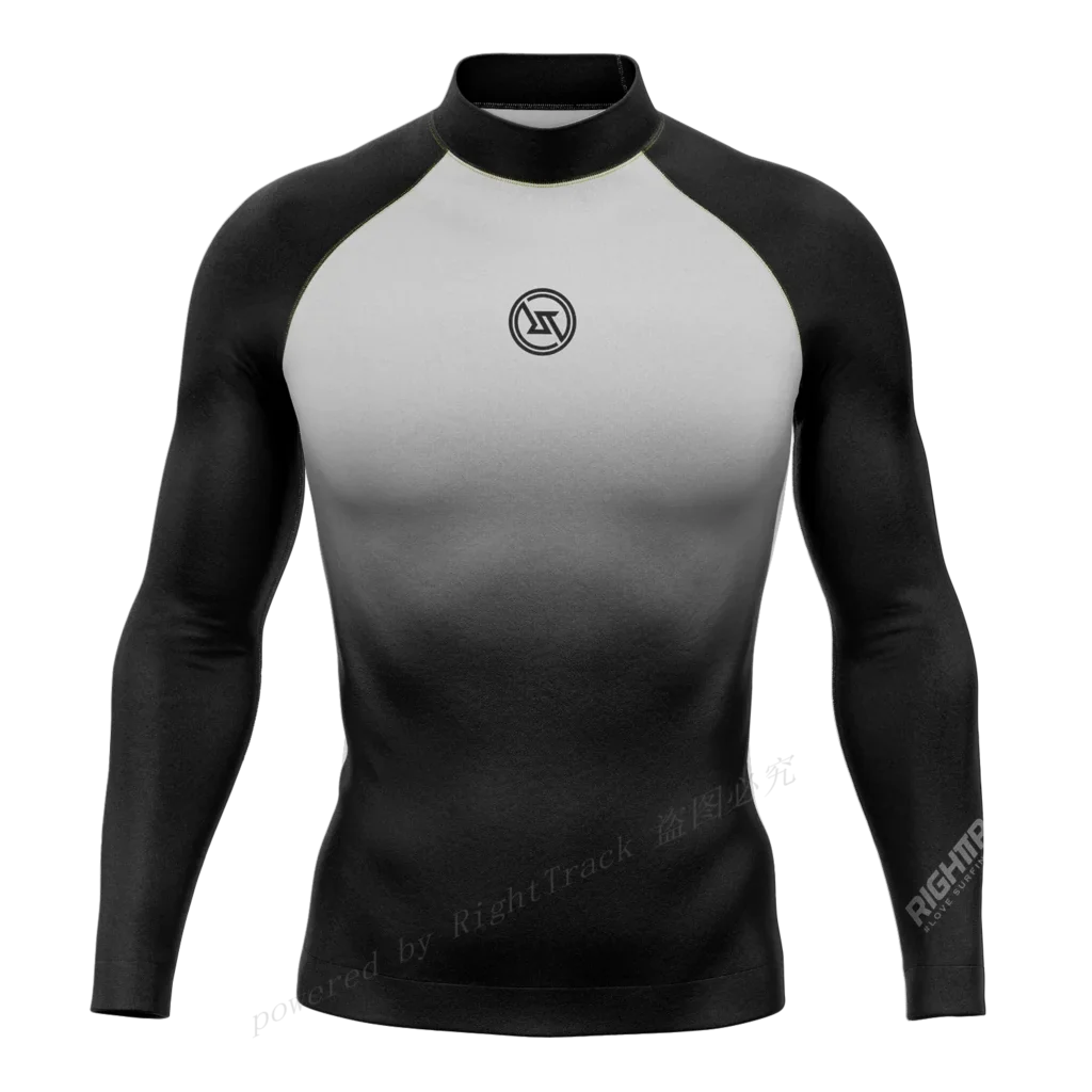 Men's Rashguard Snorkeling Camo Gradient Long Sleeve Surfing Shirts Sunscreen Diving Surf Sweatshirt UV Protection RT Swimwear