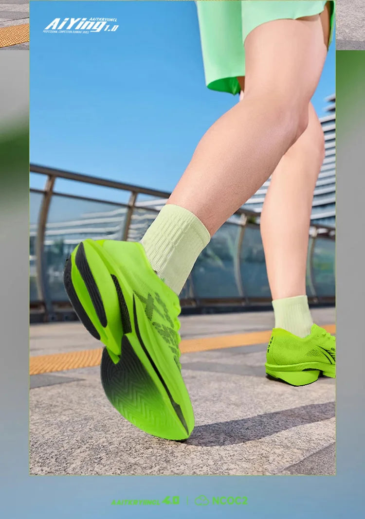 Carbon Plate Sports Shoes Marathon Professional Running Shoes Shock Absorbent Breathable Jogging Shoes Unisex 095