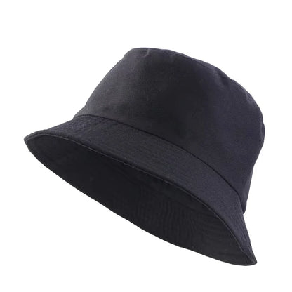 Spring Summer Unisex Solid Color Fisherman Cap Foldable Bucket Hat Outdoor Sunscreen Hat Caps Fashionable Double-sided Basin Hat