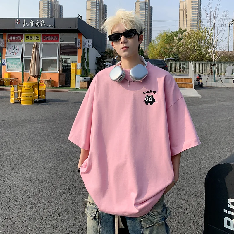 Men's T-shirts Oversized Summer Casual Wear 3XL White Cotton Tshirt for Men Funny Anime Print Men Tee Shirts New Clothes