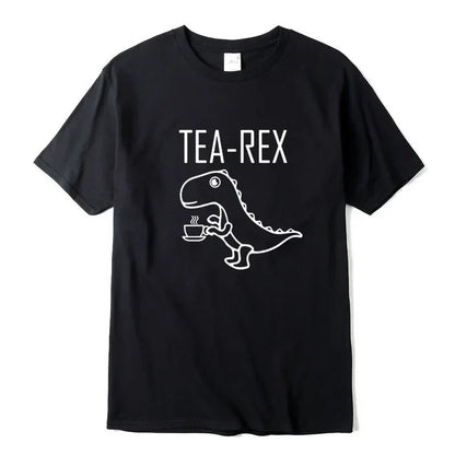 Summer Casual Men's T-shirt Top Quality Cotton Blend Cool Funny Dinosaur Design Printing O-neck For Men T-shirt Male Tee Shirts