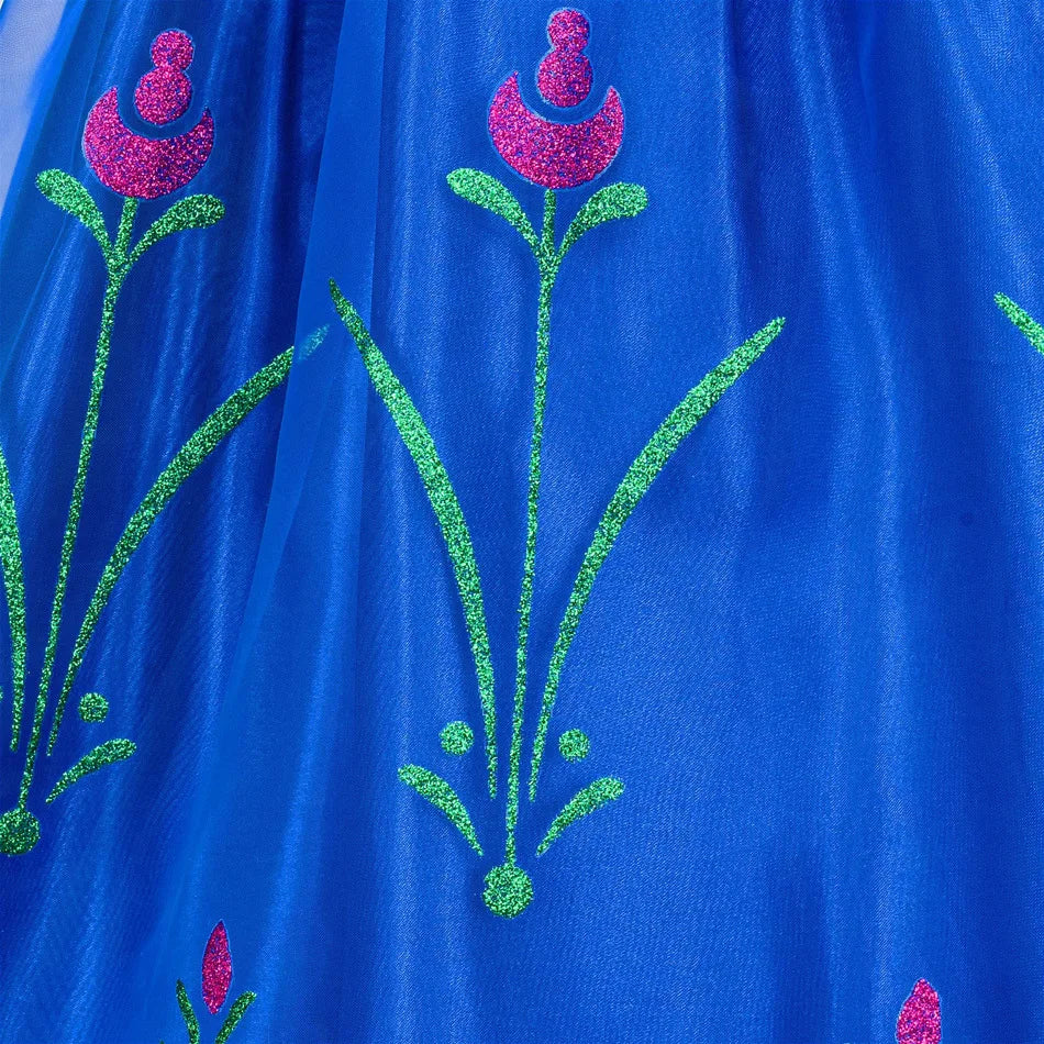 Frozen Anna Princess Girl Dress Halloween Cosplay 2026 Party Costume Snow Queen Princess Clothes Children Outfit 2-10 Y
