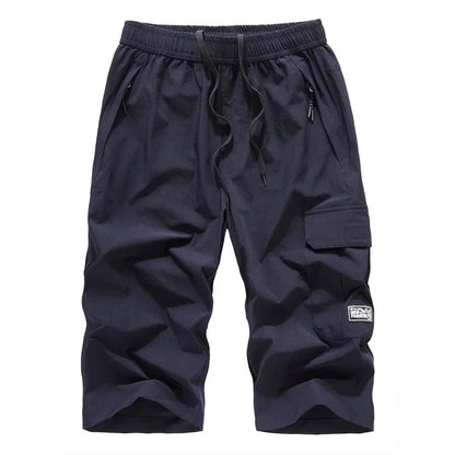 Mens Summer Shorts 2024 Large Size 5xl 6XL 7XL 8XL Quick Dry Breeches Bermuda Male Elastic Stretch Zipper Pocket Long Short Men