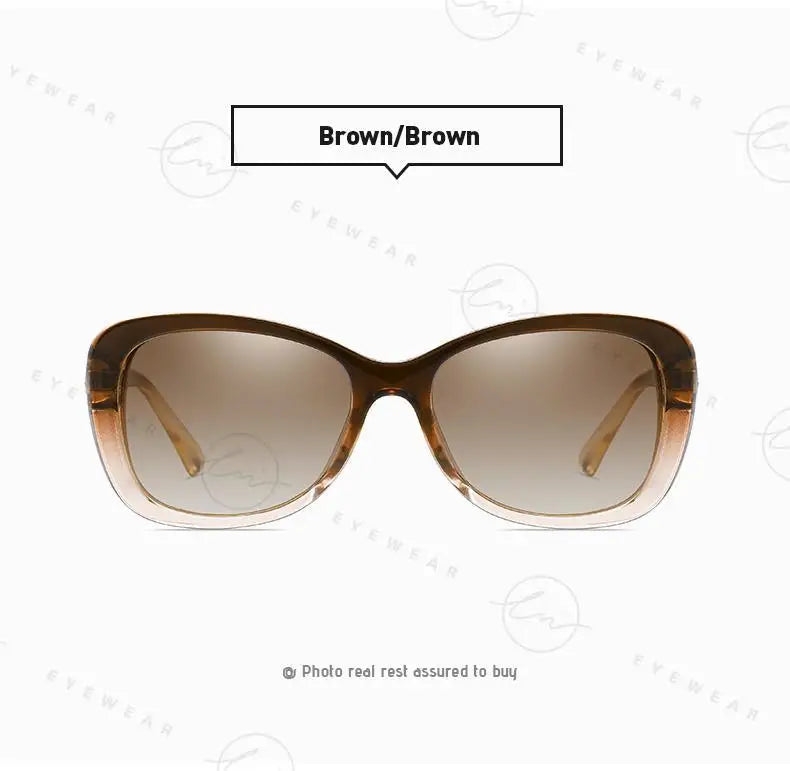 2024 Women's Sunglasses Gradient Polarized Lens Luxury Design Ladies Elegant UV400 Fashion Eyewear Lunette De Soleil Femme