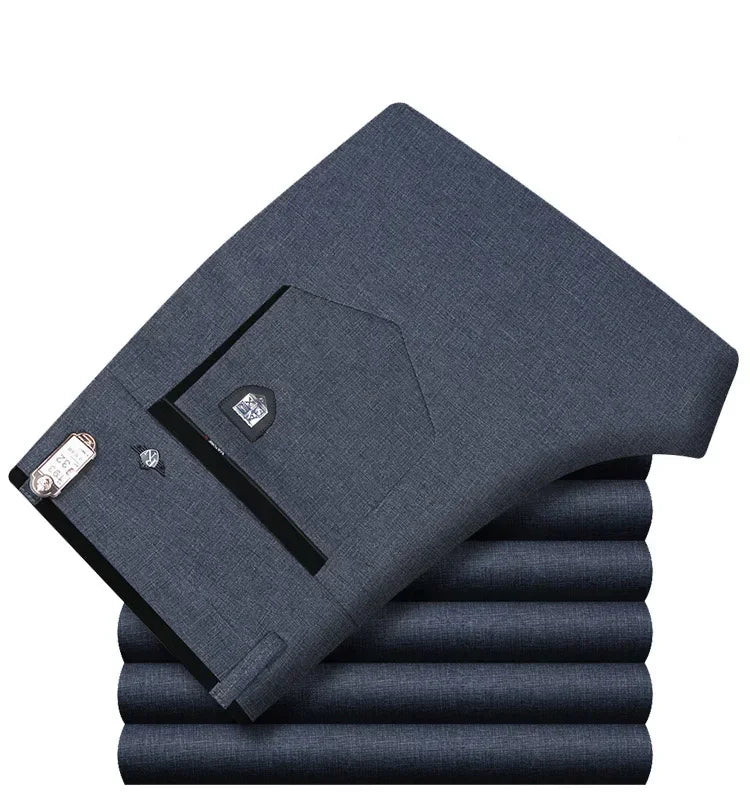 Men's Suit Pants High Quality Summer Men Dress Pants Straight Business Mens Formal Pants Big Size Classical Trousers
