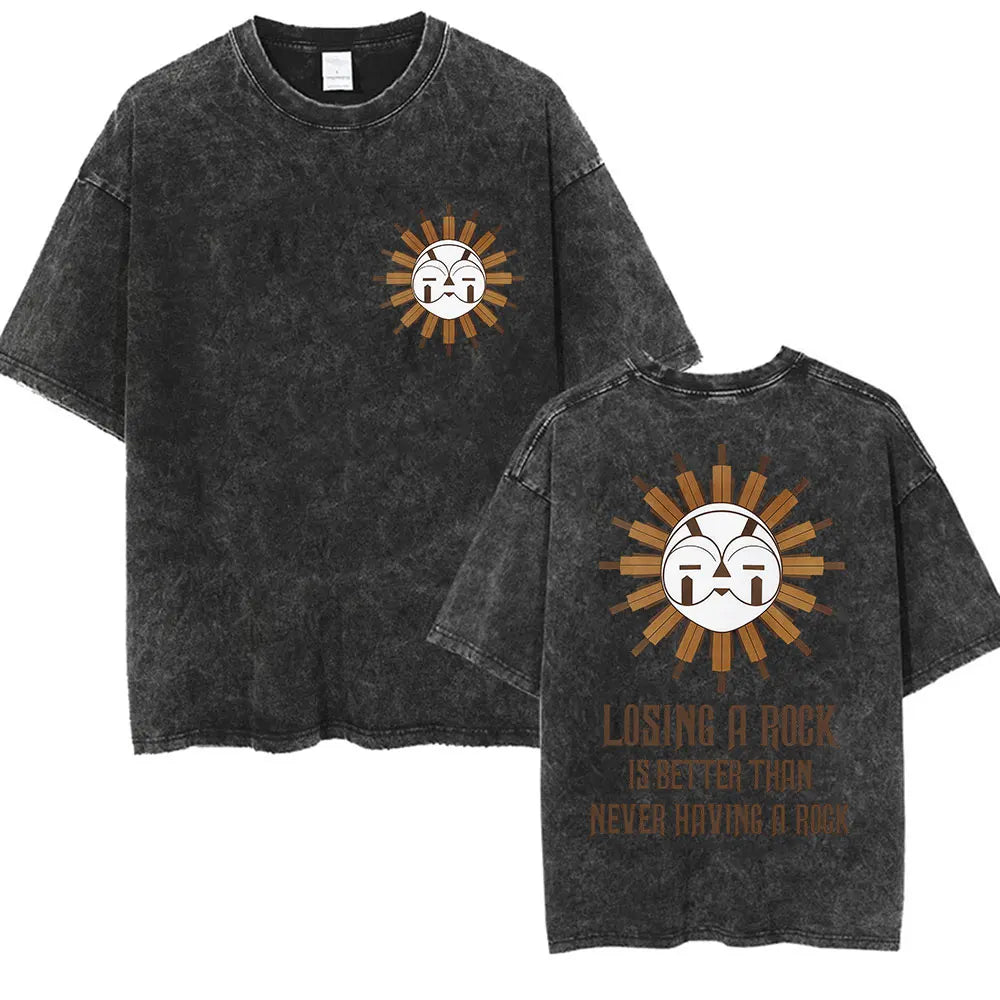 Game Clair Obscur Expédition 33 Vintage Washed T Shirts Men's Women Casual High Quality Oversized Cotton T-shirt Fans Streetwear