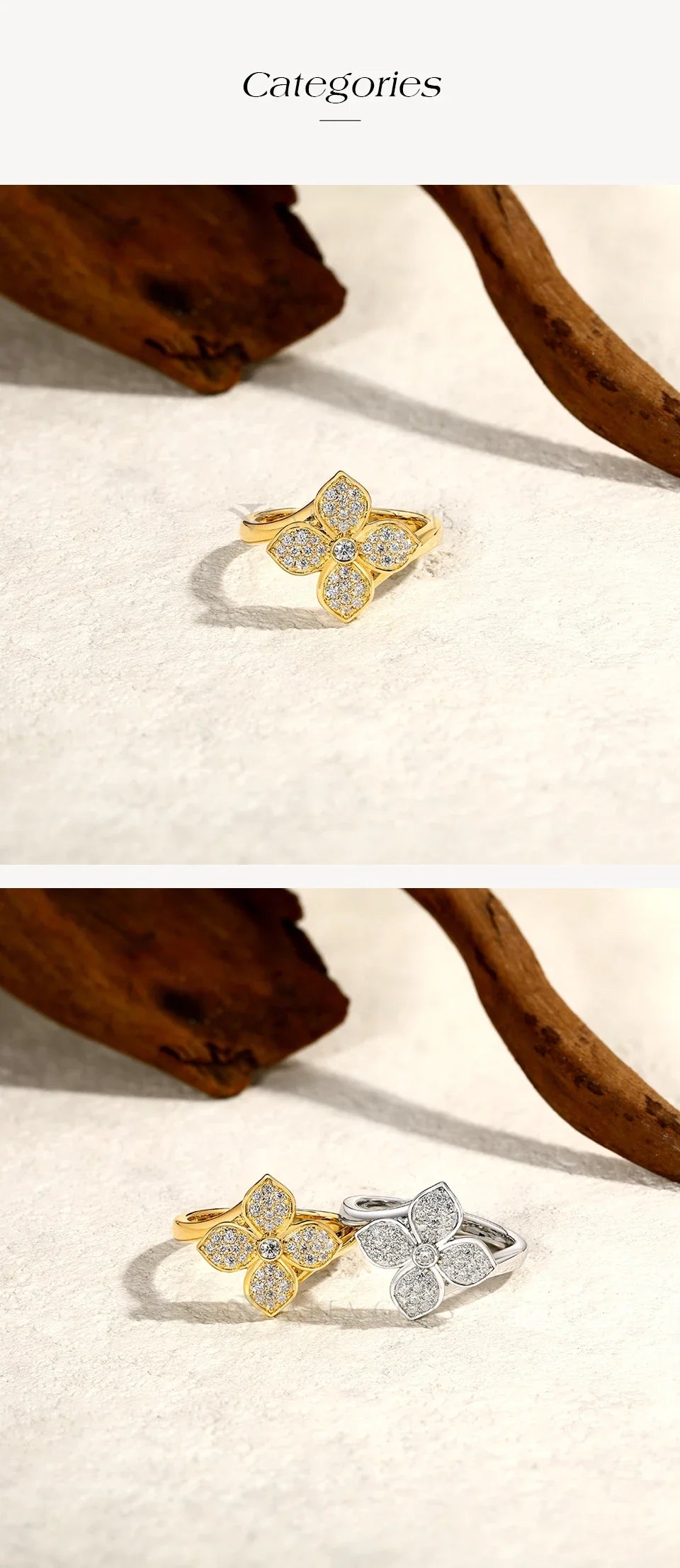 ATTAGEMS Bague Originale Moissanite Fleur Croisée DVVS1 en Argent Sterling 925 Véritable pour Femmes Filles Cadeau Anniversaire Bijoux Vente en Gros