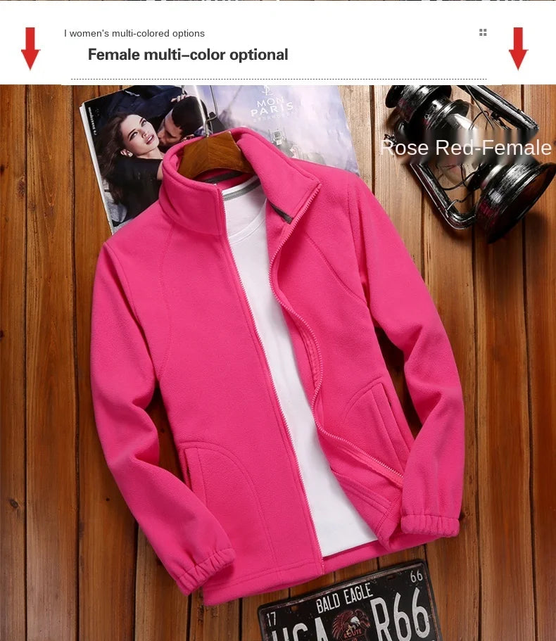 2023 New Winter Women's Zipper Cardigan Sweatershirt Warm Coral Fleece Jacket Ladies Outdoor Running Polar Fleece Coat Clothes