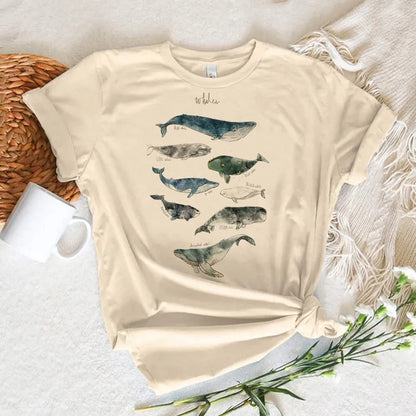 Whale tshirt women streetwear graphic Japanese t shirt female y2k graphic designer clothing