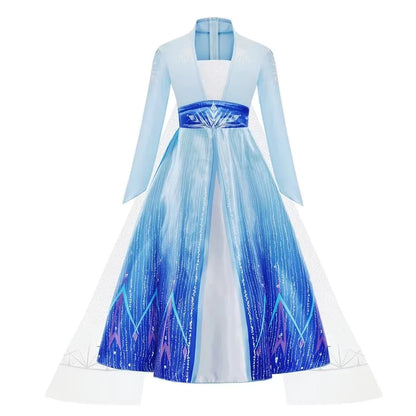 Elsa Dress for Girls Elsa Costume Snow Queen Anna Dress Cosplay Birthday Party Children Kids Carnival Girl Halloween Costume
