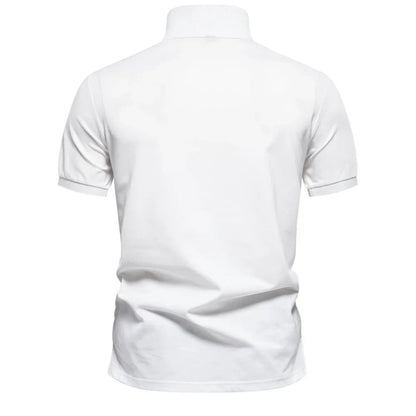New Design Gradient Printed Cotton Blend Polo Shirts for Men Short Sleeve Summer Fashion Mens Polos