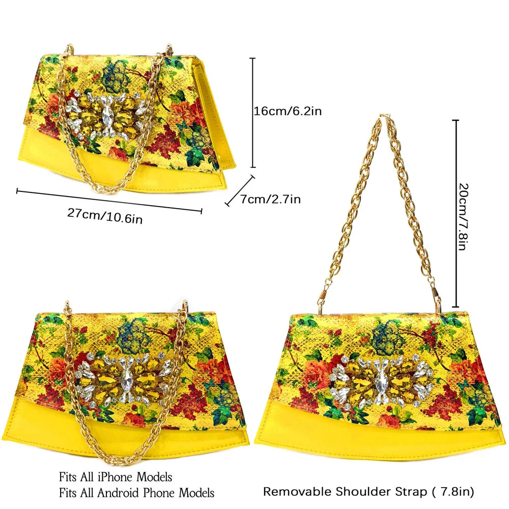 Italian Sandals and Bags Matching Set 2024 Women Heel Party for Gold Colour Wedding Bigger Size Thick Heel Shoes