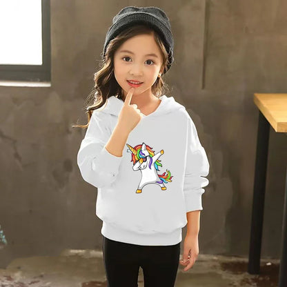 Children Unicorn Hoodie 3-12 Years Boys Girls Red Casual Tops+Pants Sets Long Sleeves Autumn Fashion Kids Clothes