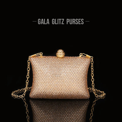 Diamond Crystal Handbag Evening Bag Cross-Border Wedding Ladies Party Shell Shape Polyester Handheld Bag with Lock Buckle