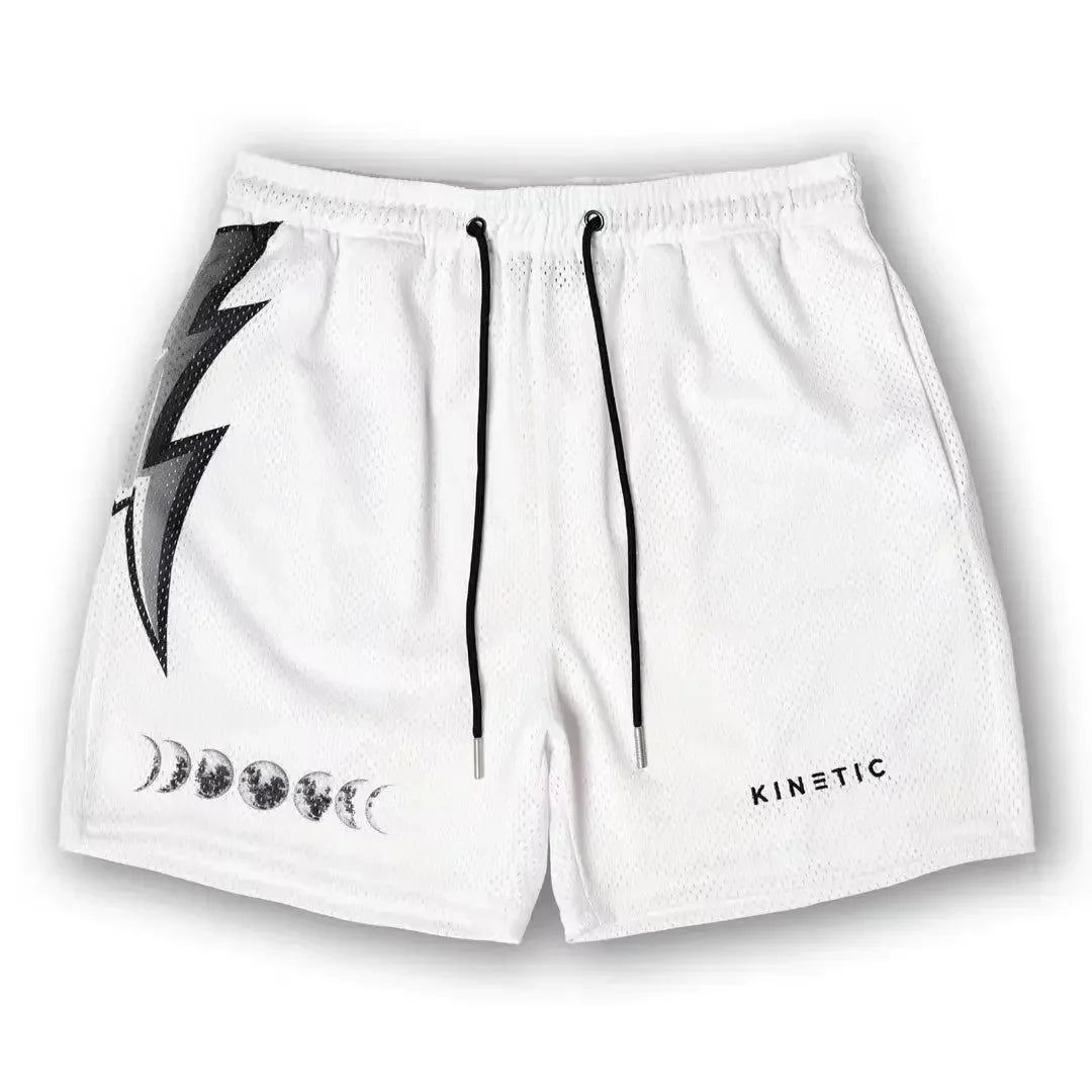 Summer Mens Sports Gym Fitness Running Basketball Short Pants Quick Dry Mesh Trend Jogger Beach Casual Motorcycle Shorts