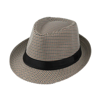 Summer Fedoras for Men Middle old aged Cap Linen Panama Solid  Jazz Hat Cowboy  Men's Women's  British Party Sun Hat