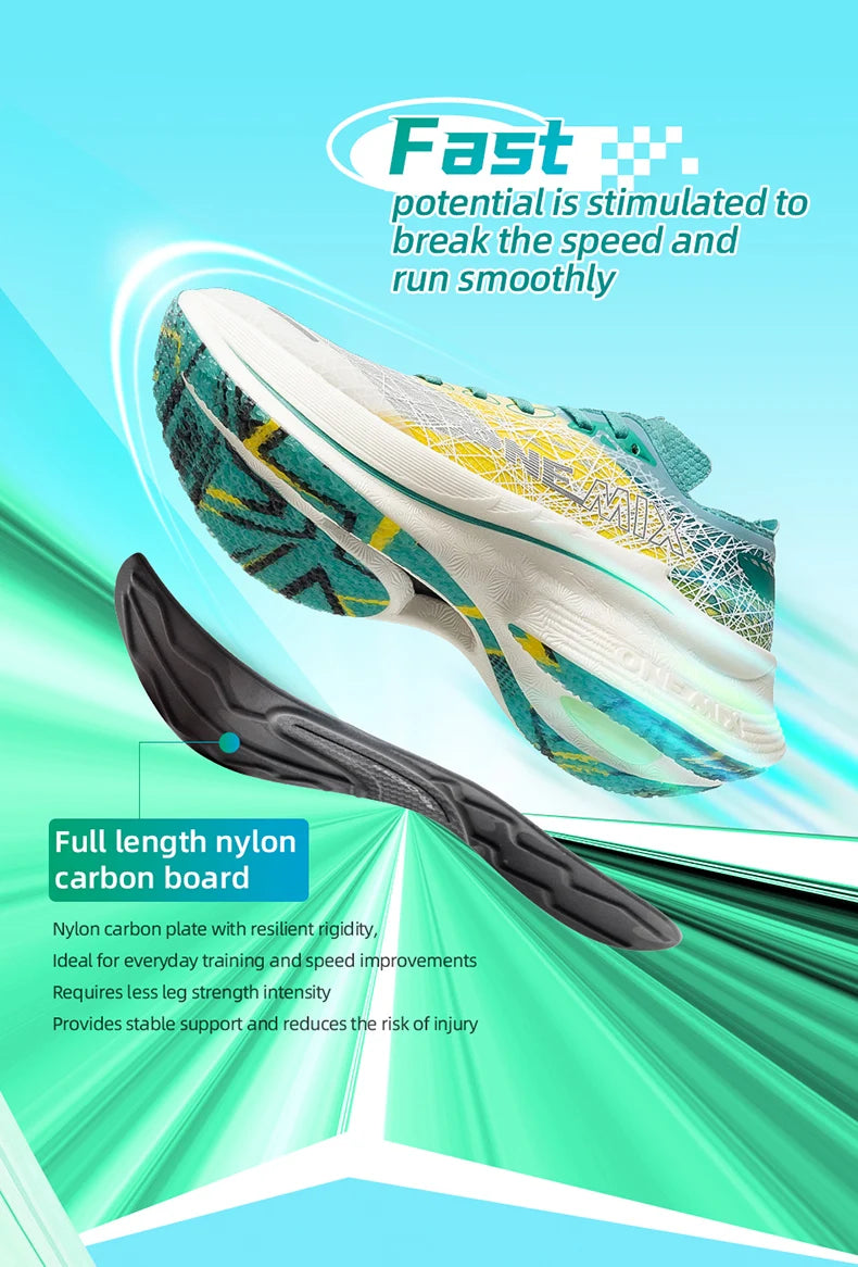 Marathon Carbon Plate Running Shoes Shock Absorption Ultra-light Sports Shoes Rebound Technology Outdoor Men Sneakers