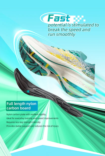 Marathon Carbon Plate Running Shoes Shock Absorption Ultra-light Sports Shoes Rebound Technology Outdoor Men Sneakers