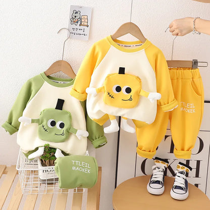 New Spring Autumn Baby Boys Clothes Suit Children Girls Fashion T-Shirt Pants 2Pcs/Sets Toddler Casual Costume Kids Tracksuits