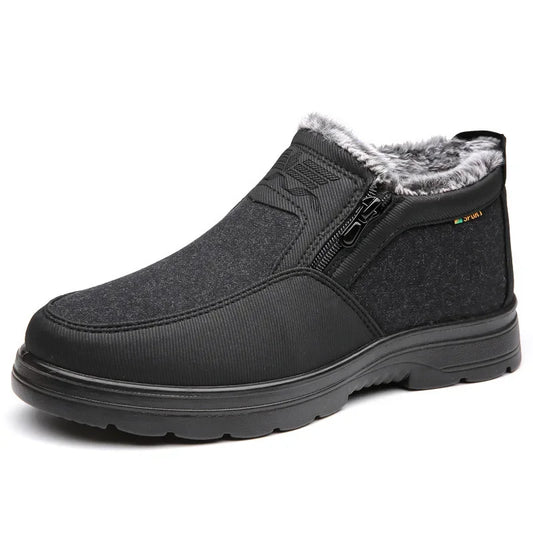 Winter high top men's cotton shoes with thick fleece, warm, waterproof, anti slip, oversized, unisex boots 38-48 boots for men